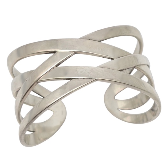 James Avery Sterling Silver Double X Crossover Infinity Cuff Bracelet #20911 - Picture 6 of 9